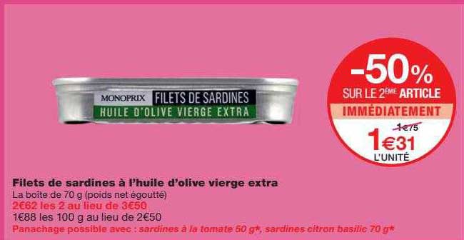 Filets De Sardines à L'huile D'olive Vierge Extra