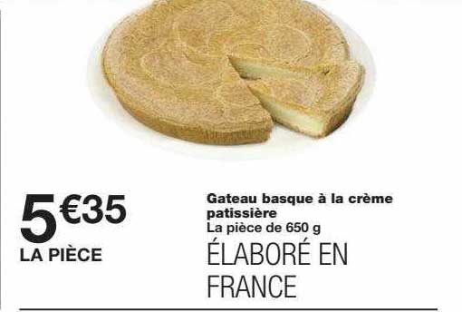 gâteau basque à la crème pâtissière