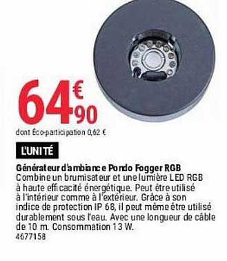 générateur d'ambiance pondo fogger rgb