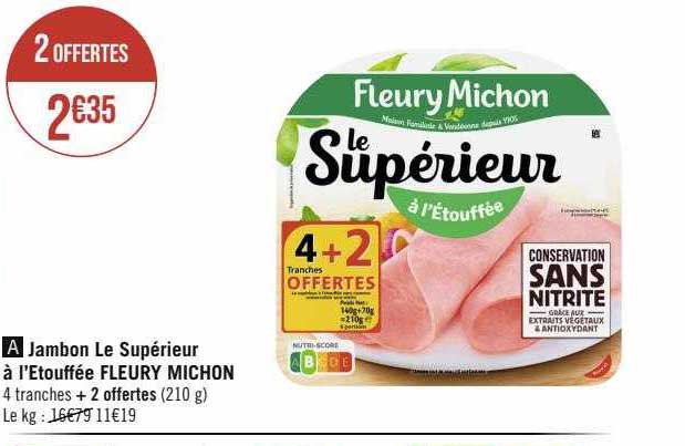 jambon le supérieur à l'étouffée fleury michon