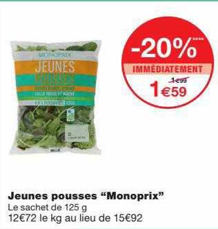 jeunes pousses "monoprix"