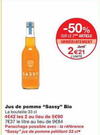 Jus De Pomme "sassy" Bio