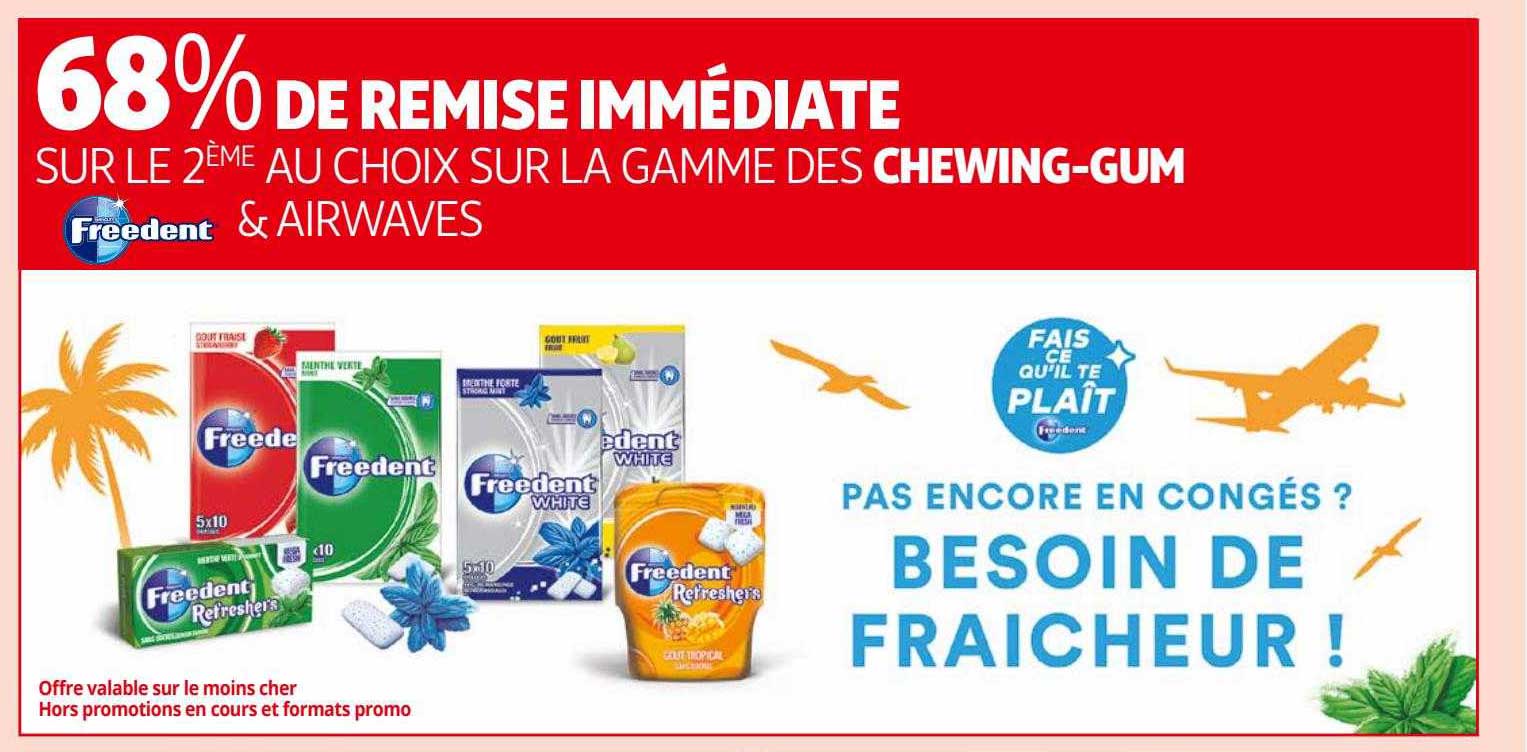 la gamme des chewing-gum freedent & airwaves