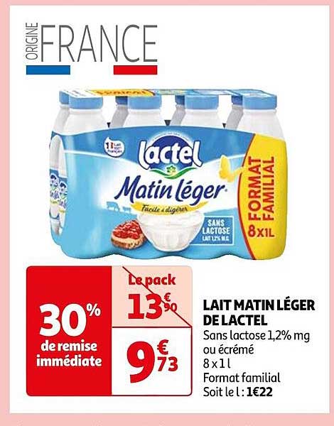 Lait Matin Léger De Lactel