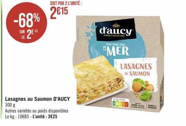 Lasagnes Au Saumon D'aucy