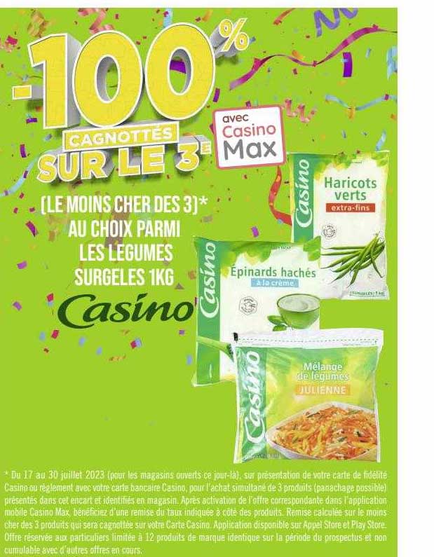 les légumes surgelés 1kg casino