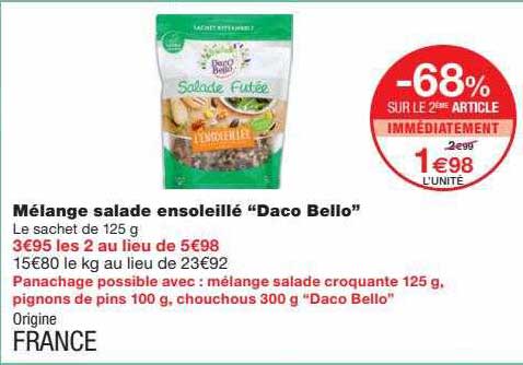 mélange salade ensoleillé "daco bello"
