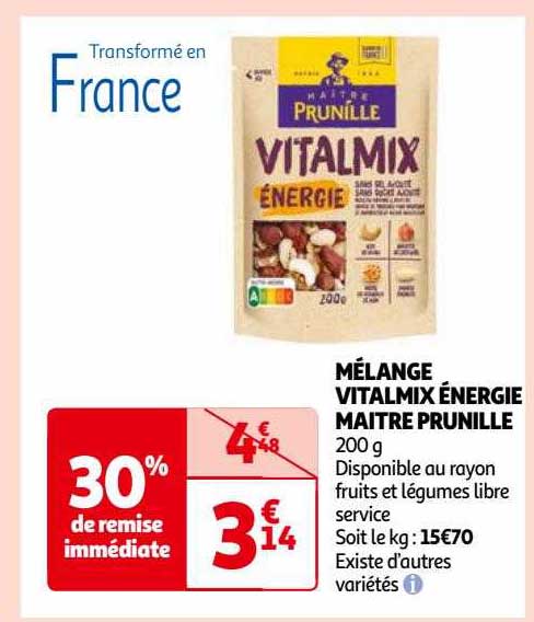 mélange vitalmix énergie maître prunille