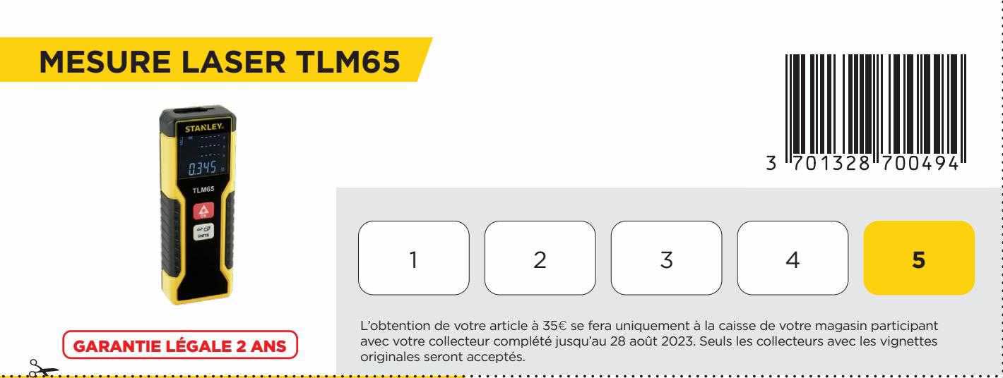 mesure laser tlm65 stanley