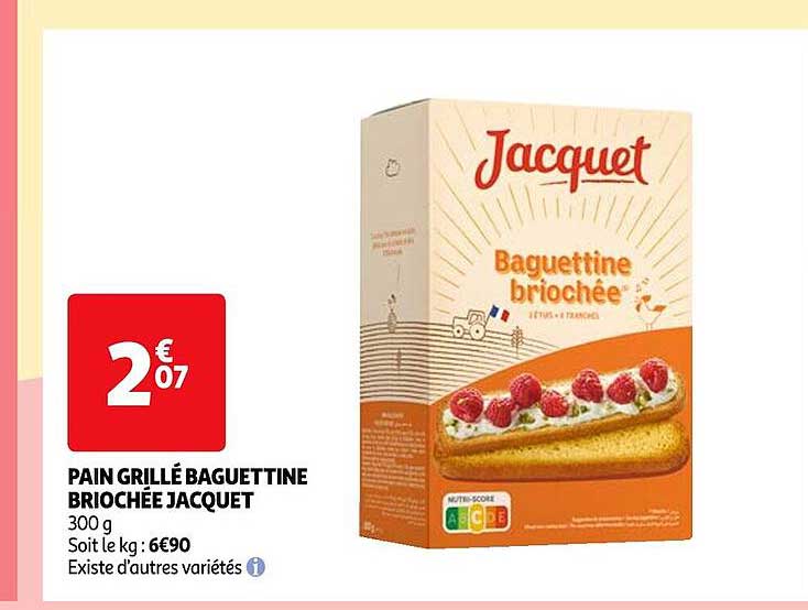 pain grillé baguettine briochée jacquet