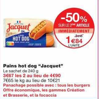 pains hot dog "jacquet"