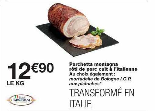 porchetta montagna rôti de porc cuit à l'italienne