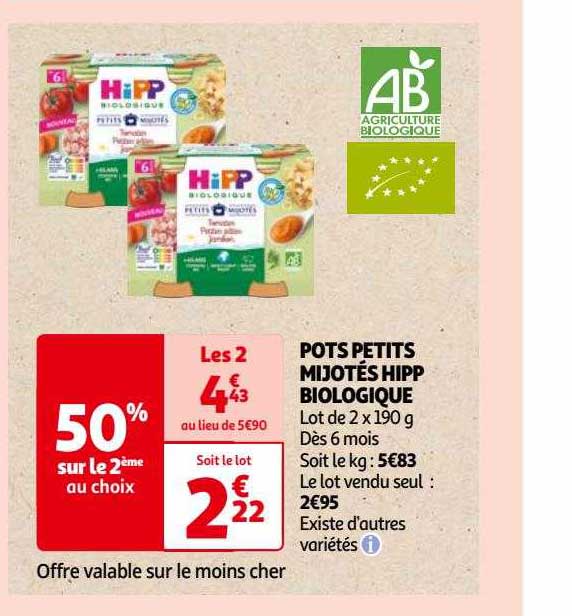 pots petits mijotés hipp biologique