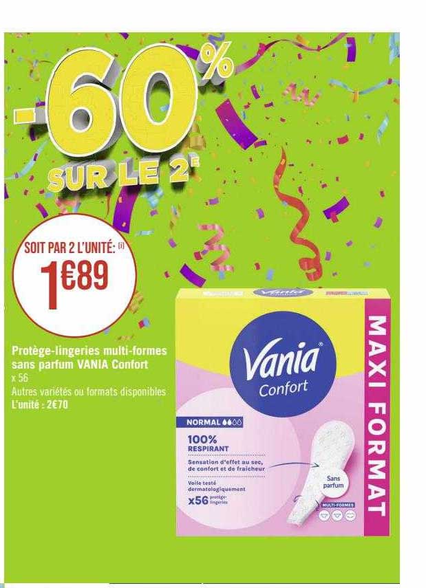 protège-lingeries multi-formes sans parfum vania confort