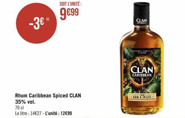 rhum caribbean spiced clan 35% vol.