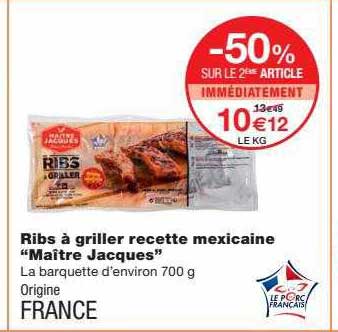 ribs à griller recette mexicaine "maître jacques"