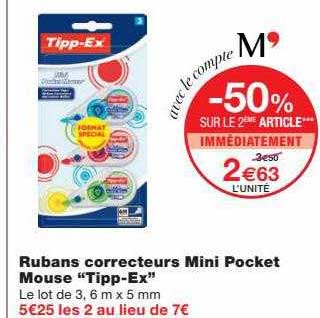 rubans correcteurs mini pocket mousse "tipp-ex"