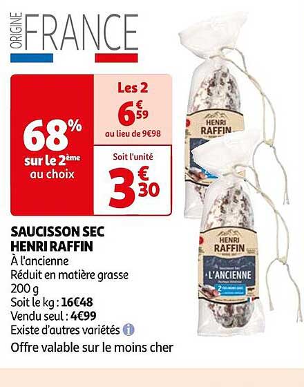 saucisson sec henri raffin