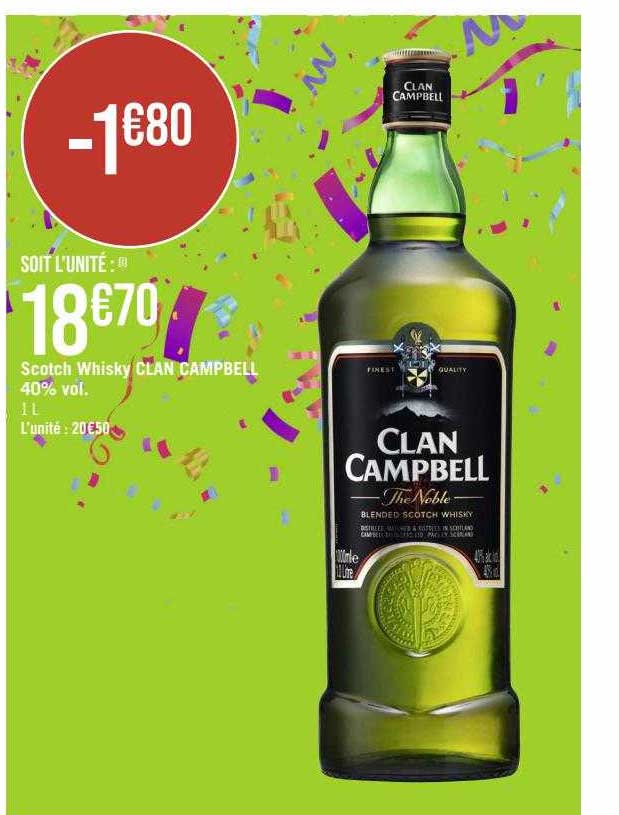 scotch whisky clan campbell 40% vol.