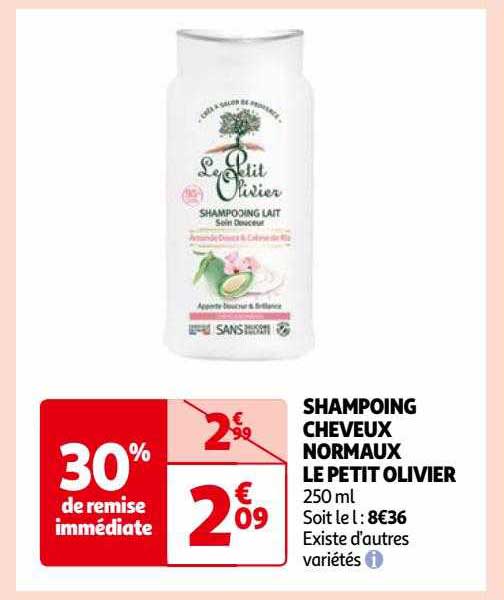 shampoing cheveux normaux le petit olivier