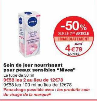 soin de jour nourrissant pour peaux sensibles "nivea"