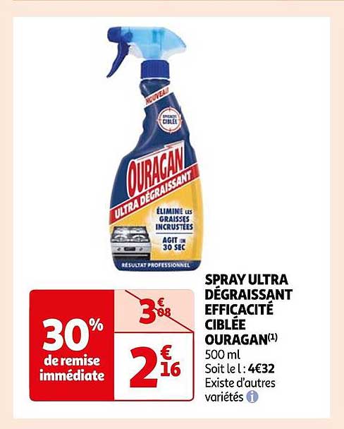 spray ultra dégraissant efficacité ciblée ouragan