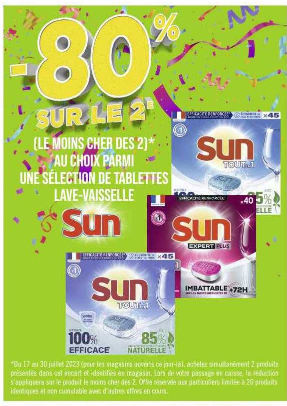 tablettes lave-vaisselle sun
