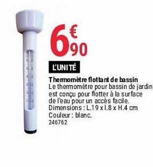 thermomètre flottant de bassin