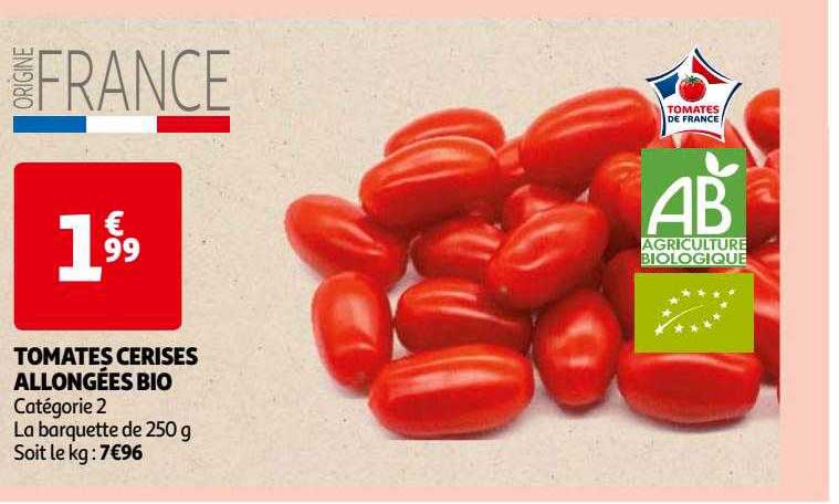 Tomates Cerises Allongées Bio