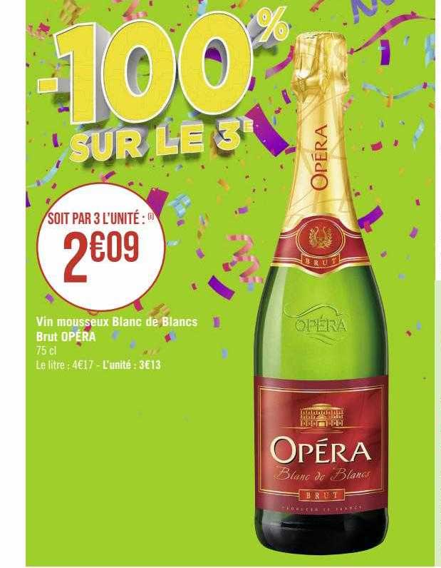 Vin Mousseux Blanc De Blancs Brut Opéra