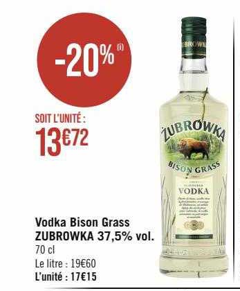 vodka bison grass zubrowka 37,5% vol.