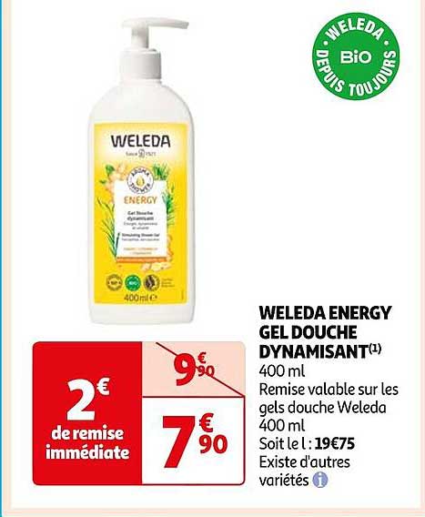 weleda energy gel douche dynamisant