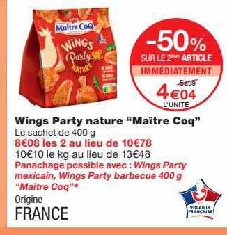 wings party nature "maître coq"