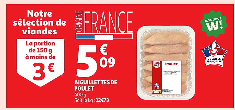 AIGUILLETTES DE POULET