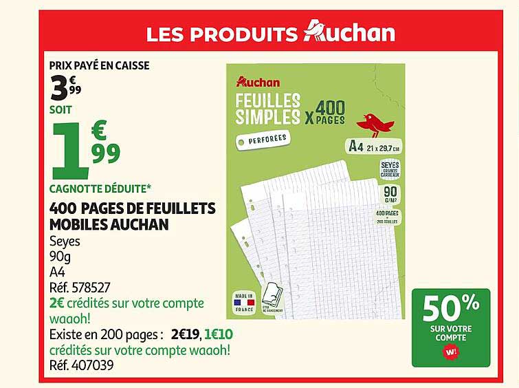 Auchan Feuilles Simples