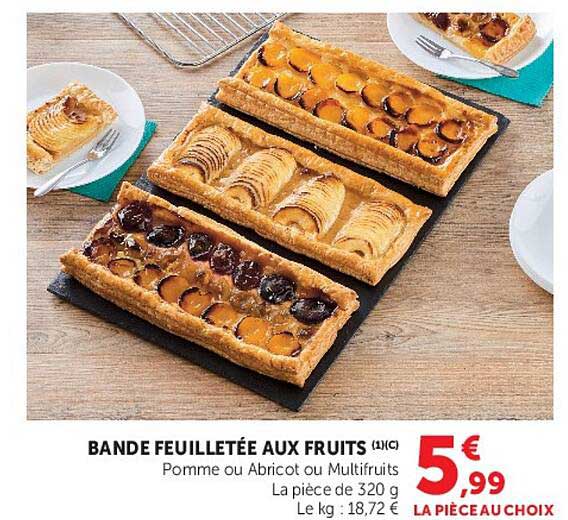 BANDE FEUILLETÉE AUX FRUITS