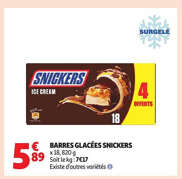 BARRES GLACÉES SNICKERS