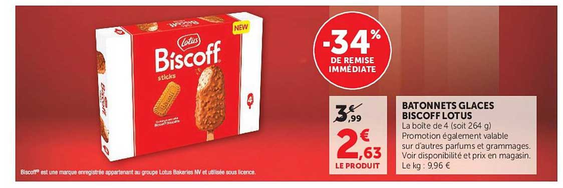 Bâtonnets glacés Biscoff Lotus