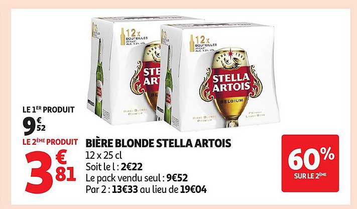 BIÈRE BLONDE STELLA ARTOIS