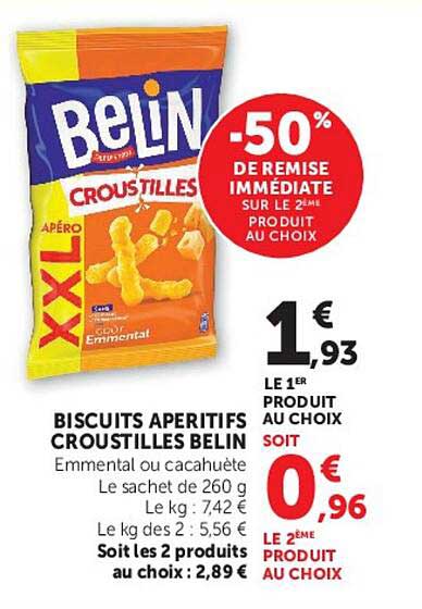 Biscuits apéritifs Croustilles Belin