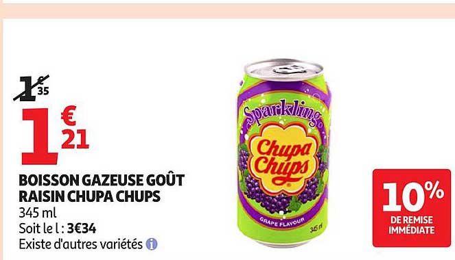 Boisson gazeuse goût raisin Chupa Chups