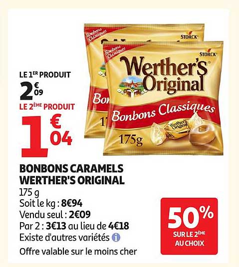 BONBONS CARAMELS WERTHER'S ORIGINAL