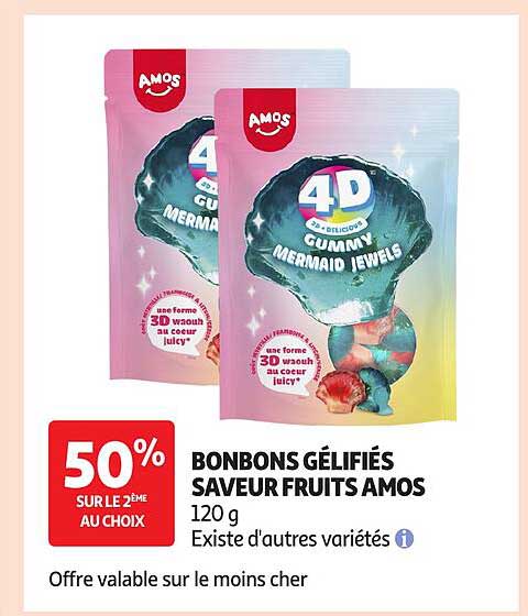 BONBONS GÉLIFIÉS SAVEUR FRUITS AMOS