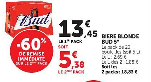 Bud Bière Blonde BUG 5°