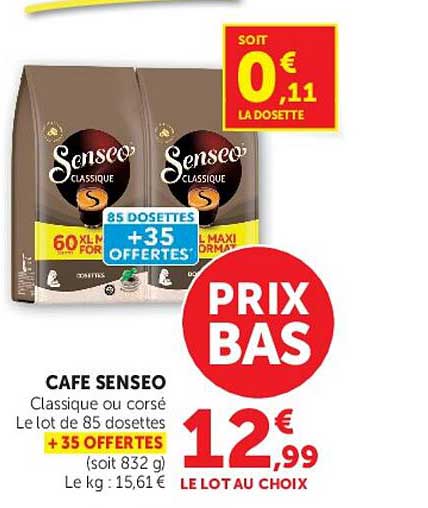 Cafe Senseo Classique ou corsé