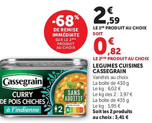 Cassegrain Curry de Pois Chiches