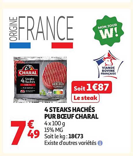 CHARAL 4 Steaks Hachés