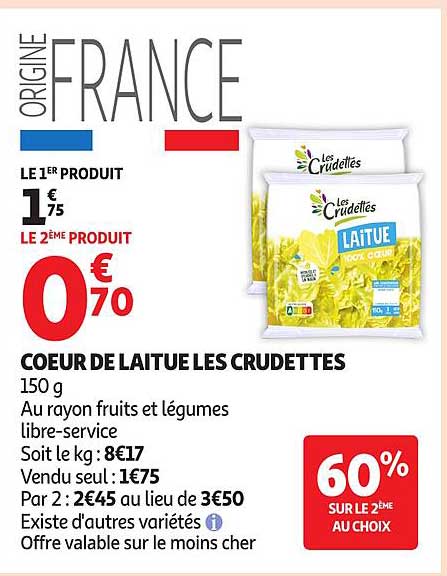 Cœur de laitue Les Crudettes