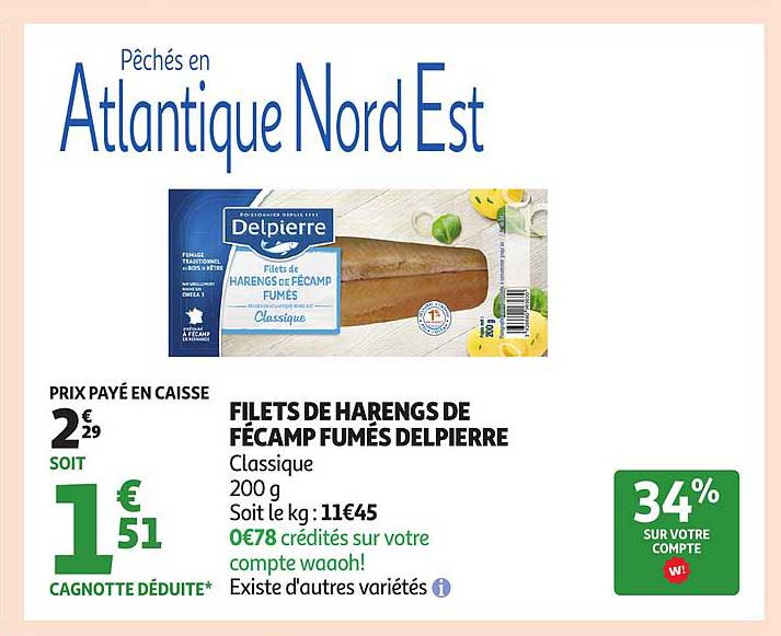 Delpierre Filets de Harengs de Fécamp Fumés