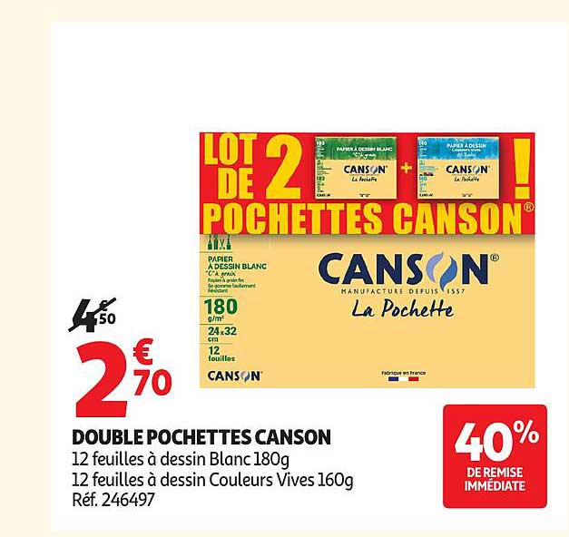 DOUBLE POCHETTES CANSON